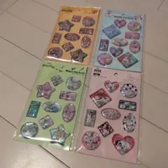 100均 セリア ウォーターシール 4点セット まとめ売り ディズニー ②
