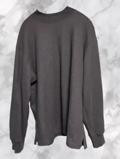 ユニクロU ブラッシュドジャージーモックネックTシャツ 19ワイン