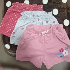 ベビーキッズショートパンツ　90cm　3点セット
