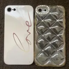 iPhoneケースセット ホワイトとクリア