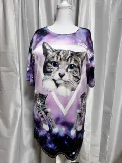 ACDC RAG 猫柄 ギャラクシー Tシャツのサムネイル