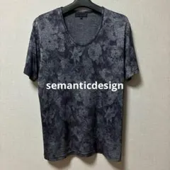 semanticdesign 花柄 Uネック 半袖Tシャツ Mのサムネイル
