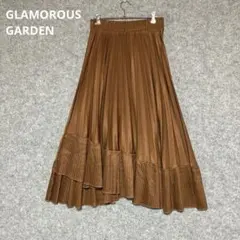 GLAMOROUS GARDEN ブラウン プリーツスカート アシメティアードのサムネイル