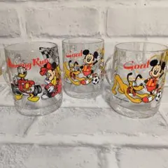 ☆未使用　ディズニージョッキー　3個セット　コカコーラ　昭和レトロ　非売品