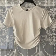 H&M シャーリングトップス