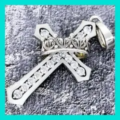 Silver925 × K10 クロス ペンダントK18コーティング 1点物 - メルカリ