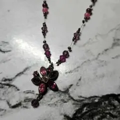 m*u様 ANNA SUI　ピンク　花　ネックレス