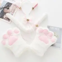 即日発送 白 もふもふ 猫 ねこ キャット ハロウィン コスプレ TikTok
