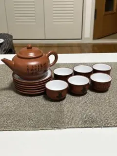 【新品】宜興紫砂茶具セット 朱泥 唐物 煎茶道具 高級茶壺
