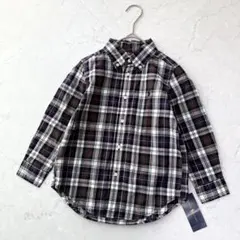 新品 RALPH LAUREN チェックシャツ 110cm 胸ロゴ タグ付き