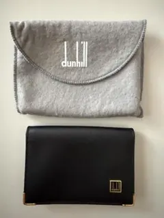 未使用 dunhill ダンヒル カードケース 名刺入れ 黒 本革 レザー