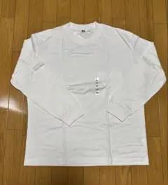 UNIQLOU クルーネックTシャツ　長袖　XLホワイト　新品未使用　ロンT