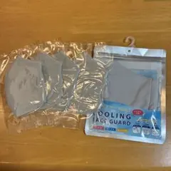 冷感立体マスク 5枚入り グレー