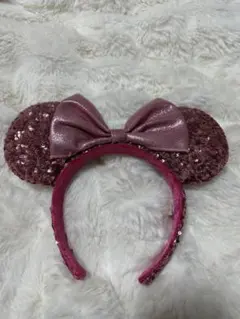 ディズニー スパンコールカチューシャ ピンク