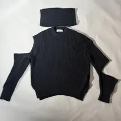 【美品】HYKE シルク混　ニットベスト クロップド丈 黒 HYKE シルク配合ニットベスト クロップド丈 ブラック 黒 - メルカリ