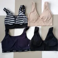 スポーツブラ　４点　サイズＬ ソフトブラ　ノンワイヤー
