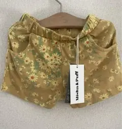 新品　misha&puff 花柄　ハーフパンツ　デイジー　3y-4y
