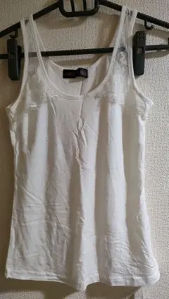 CECIL Mc BEE 白レースタンクトップ