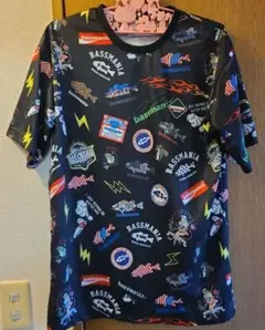 激レア未使用✨MLBロゴ 総柄 黒Tシャツ デッド Majestic L大きめ 激レア未使用✨MLBロゴ 総柄 黒Tシャツ デッド Majestic L大きめ