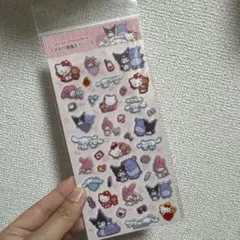 【新品未使用】サンリオキャラクターズ ラメ入り樹脂もりシール いつもいっしょ