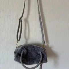 ベージュ フェイクファー ショルダーバッグSALE