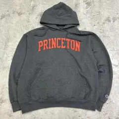 チャンピオン　カレッジ　プリンストン大学　トップス　パーカー　古着　グレー　L