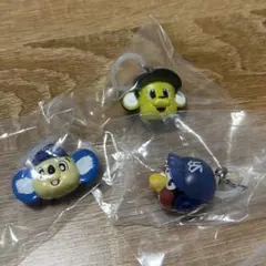 プロ野球マスコットめじるしアクセサリー トラッキー つば九郎 ドアラ 3点セット