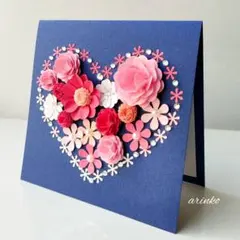 メッセージカード　母の日　お祝い　感謝　ハンドメイド　No.V1