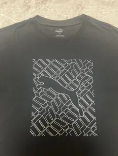 PUMA プーマ Tシャツ Mブラック ロゴプリント 半袖 メンズ