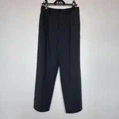 ユニクロ タックワイドパンツ L グレー スラックス きれいめ オフィス