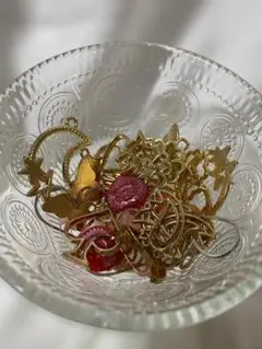 手芸用チャームパーツセット ゴールド系 レジン キーホルダー素材