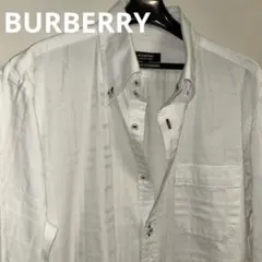 美品BURBERRY BLACK LABEL 長袖シャツ ホワイト