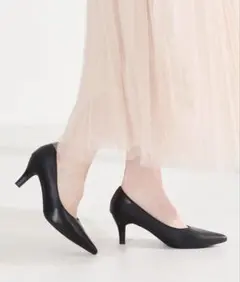 【跳べるパンプス】7ｃｍヒールポインテッドトゥ/R-3221
