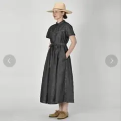 45R 綿麻ダンガリーのカットワークドレス 25SS 45R 綿麻ダンガリーのカットワークドレス - メルカリ
