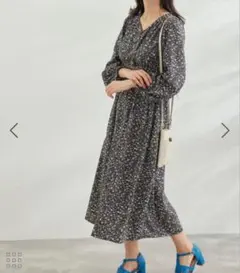 ROPE PICNIC 小花柄　ハイウエスト　ロング　ワンピース　ロペピクニック