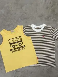 【MIKI HOUSE】バスの タンクトップとTシャツセット　110
