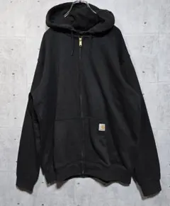 ​ 定番 カーハート ジップパーカー LOOSE FIT 裏起毛 L 블랙
