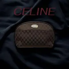【未使用級】CELINE マカダム柄 化粧ポーチ クローバー