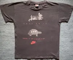【激レア　ON BOOK物】90sビンテージナイキ　Tシャツ　銀タグ　ウサギと亀
