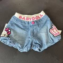 BABYDOLL ハローキティ デニムショートパンツ 100cm