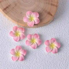 P1064小(2個)ネイルパーツ ピンク プルメリア ハイビスカス ギャル 夏