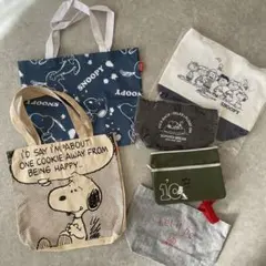 新品【6点セット】SNOOPY ungrid トートバッグ ポーチなどまとめて