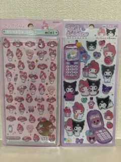 ボンボンドロップシール ミニ　マイメロ&平成はっぴーフォン マイメロ　クロミ