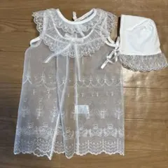 【超美品】ベビードレスと帽子セット