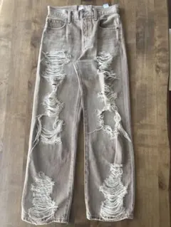 美品★MOUSSY ダメージデニム 0サイズ