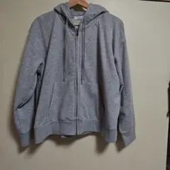 GLOBAL WORK グレー フード付きパーカー