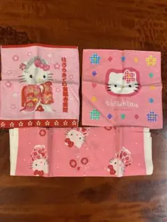 ハローキティ 手拭い　タオルハンカチセット