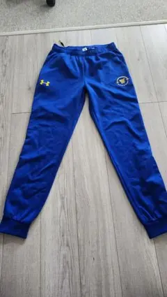 美品UNDER ARMOURバスケットボールジャージパンツ青Lバスケ
