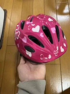 子供用 ピンクハート柄 ヘルメット - メルカリ