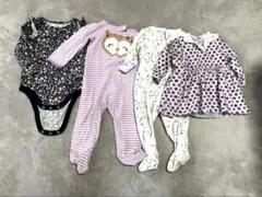 ベビー　ロンパース 女の子　 6-12ヶ月　4枚セット